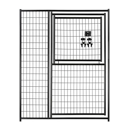 6 x 5 ft. Black Welded Wire Modular Gate in Gate - 36 in.