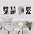 thumbnail image 5 of PixonSign Framed Wall Art Black Sunflowers Floral Botanical Posters, Set of 4 Nature Wilderness Country/Farmhouse Canvas Prints, Rustic Cozy Zen Wall Décor for Home Decor - 11"x14" White, 5 of 5
