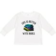 thumbnail image 3 of Inktastic Life's Better with Books Boys or Girls Long Sleeve Toddler T-Shirt, 3 of 5