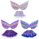 thumbnail image 1 of Conjunto de falda arcoíris con alas de unicornio para fiesta infantil, accesorios para vestido de fiesta de cumpleaños de princesa, 1 of 5