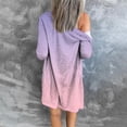 thumbnail image 7 of Women's Mid-Length Gradient Color Cardigan, Open Front Button Down Knit Sweater, Lightweight Longline Cover Up, Casual Duster Coat, Tunic Length Layering Piece Pink1 XL, 7 of 7