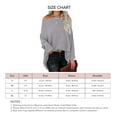 thumbnail image 4 of Suéter De Punto Batwing Manga Larga Un Hombro Color Puro Tops Casuales De Moda para Mujer Gris XL, 4 of 5