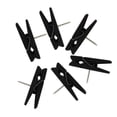 thumbnail image 1 of 50 chinchetas negras con clips de madera, chinchetas decorativas duraderas, chinchetas para tablero de corcho, 1 of 5