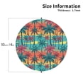 thumbnail image 2 of Lsque Hawaii Palms Pattern 4" Drink Coasters Set of 4, PVC Leather Absorbent Coasters, Table Coaster Set Decorative Coffee Cup Coasters Housewarming Gift -Round Shape, 2 of 6