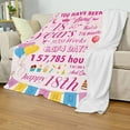 thumbnail image 4 of Birthday Gifts for Girls Pink Happy Birthday Girl Blanket Years Old Soft Cozy Flannel Fluffy Fuzzy Plush Fleece Throw Blanket Birthday Gift Ideas Decoration for Teen Daughters Nieces Granddaughters, 4 of 5