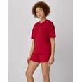 thumbnail image 3 of Hanes Comfywear Women's Pajama Set, Loungewear Top & Sleep Shorts Rosey Red/Rosey Red XS, 3 of 6