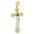 thumbnail image 2 of 14K Yellow Gold Round Diamond Jesus Crucifix Cross Pendant 2.45" Charm 0.55 CT., 2 of 6