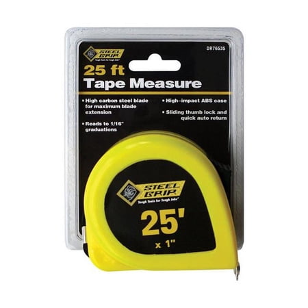 UPC: 0843518087459 | Steel Grip 2796209 25 ft. x 1 in. ABS & Rubber Tape Measure