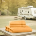 thumbnail image 2 of Nestl Sheets Set, 1800 Series Deep Pocket 4 Piece, Luxury Soft Microfiber RV Short Queen Sheets Set, APRICOT ORANGE sheets, 2 of 14