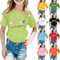 thumbnail image 2 of LRen Girls T Shirts Cute Graphic Print Round Neck Short Sleeve Tee Tops Summer Casual School Uniform T Shirt Clothes for Girls GN2,3-4 Years, 2 of 5
