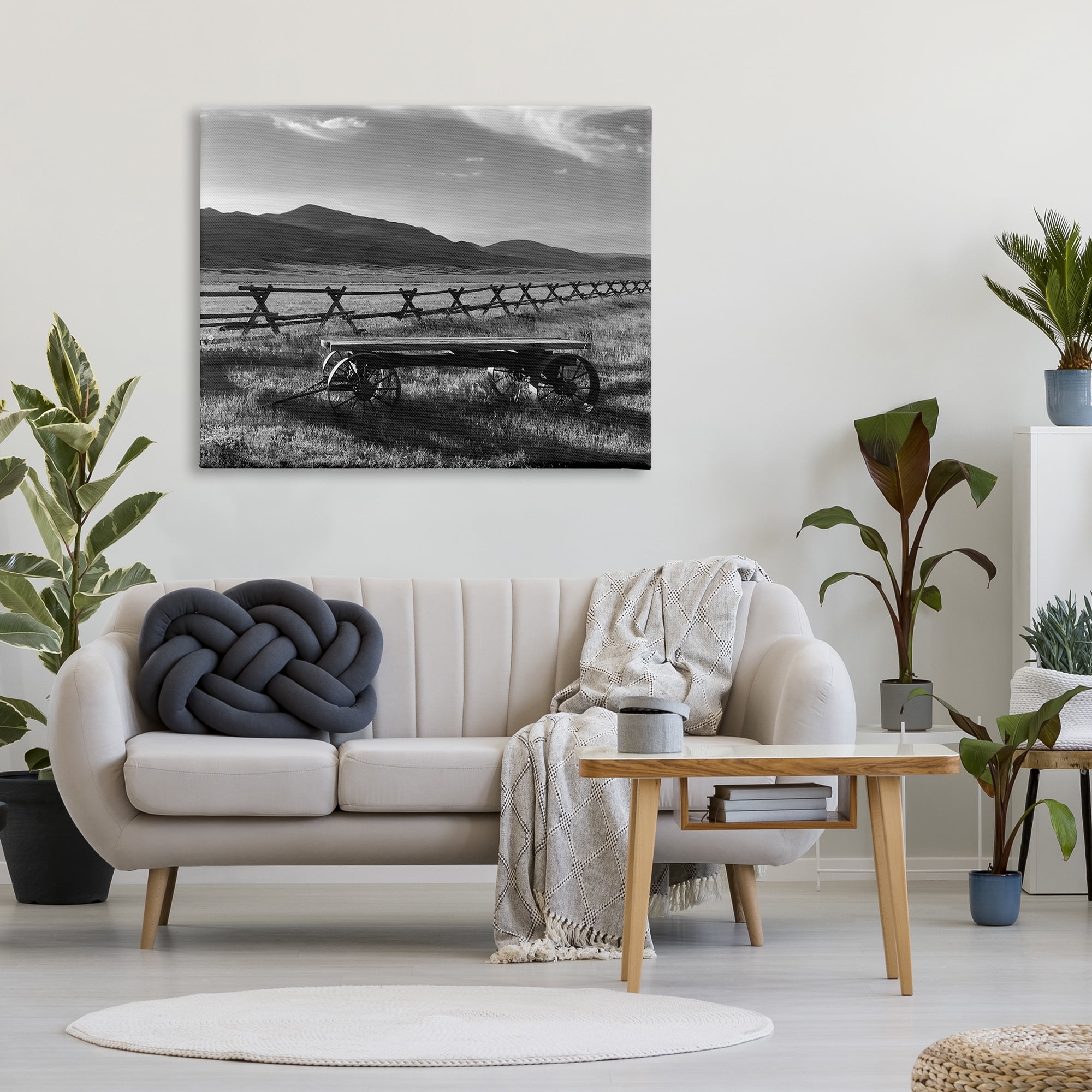 Stupell Industries Country Wagon Scenery Landscape Photography Gallery Wrapped Canvas Art Print Wall Art, 48 x 36