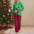 thumbnail image 3 of Gytharion Family Christmas Pajamas Matching Sets Cute Christmas Tree Print Long Sleeve Sleepwear and Plaid Pants 2 Piece Xmas PJs Set Winter Soft Comfy Holiday Loungwear for Family, 3 of 9