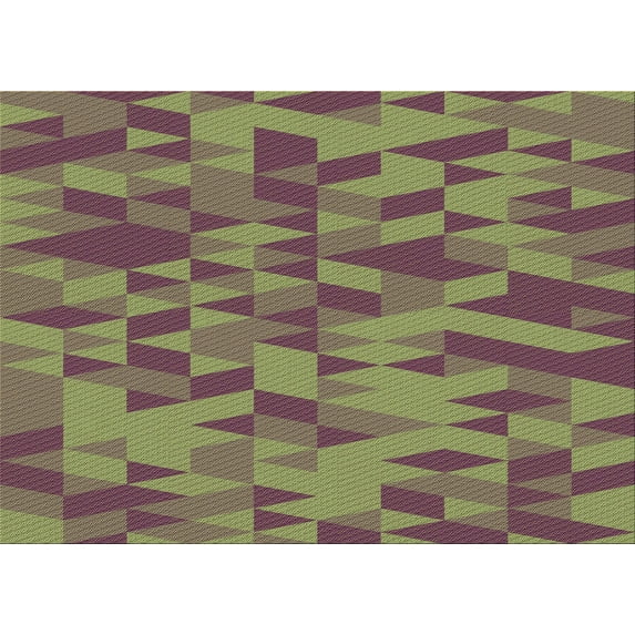 Ahgly Company Machine Washable Indoor Rectangle Transitional Brass Green Area Rugs, 7' x 10'