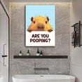 thumbnail image 4 of Funny Dog Cat Bathroom Canvas Wall Art Cute Animal Poster  Restroom Wall Decor Are You Pooping Poster Print Artwork for Toilet Nursery Decor, 4 of 7