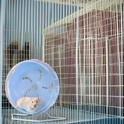 WXLCISI Silent Hamster Wheel Large Small Animal Exercise Wheel With Stand | Blue Design | Easy Installation For Hamsters