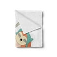 thumbnail image 2 of Cartoon Soft Flannel Fleece Throw Blanket, Wake Me up When I Am Famous Text Sleepy Sloth Hanging on the Branch Illustration, Cozy Plush for Indoor and Outdoor Use, 60" x 80", Multicolor, by Ambesonne, 2 of 5