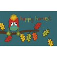 thumbnail image 2 of Apache Mills Polytop Happy Harvest Owl Teal Door Mat (18 x 30), 2 of 2
