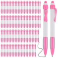 thumbnail image 1 of 100pcs Pink Ribbon Pens Bulk, Black Ink Retractable Ballpoint Pens For Office Supply Women Girls Gi, 1 of 5