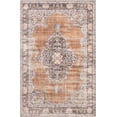 thumbnail image 2 of Well Woven Machine Washable Nile Tarifa Vintage Bohemian Medallion Floral Border Rust 2'6" x 3'9" Accent Doormat, 2 of 6