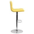 thumbnail image 6 of Button Tufted Yellow Vinyl Adjustable Height Barstool, 6 of 7
