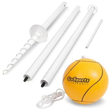 GoSports Tetherball Game Set Portable Unisex 12 Years & Up TETHERBALL-SET-01, White 40"