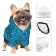 thumbnail image 4 of Bingfone Blue Glitter Dog Clothes Hoodie, Pet Winter Coat,Puppy Sweatshirts For Small Dogs Boy Girl,Suitable For All Breeds-Large, 4 of 9