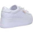 thumbnail image 3 of Guess Nickies Active Women's Lace Up Synthetic Platform Sneakers In White Size 8.5, 3 of 6