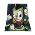 thumbnail image 2 of Invader Zim Blanket Luxury Soft Fuzzy Flannel Fleece Throw Blanket Decor Gift For Bed Sofa Couch Car 60x50in, 2 of 7