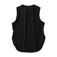 thumbnail image 5 of ZMHEGW Kids Girls Summer Athletic Solid Color Tank Tops Split Curved Hem Sleeveless Shirts for Gym Yoga Running, 5 of 5