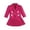 Hot Pink, variant on Girls 2 Piece Outfit Set, Butterfly Puff Sleeve Cropped Blazer and Elastic Waist Pleated Skirt, Cute Kids Suit for Back to School Daily Outdoor Casual Party Wear(Light Blue,7 Years)