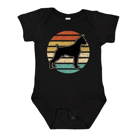 Inktastic Boxer Dog Vintage Silhouette Boys or Girls Baby Bodysuit