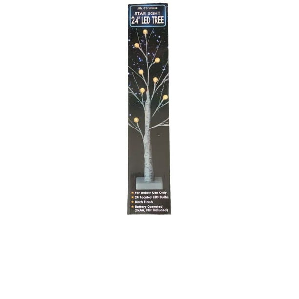 recommend Dismantle Reject Mr.Christmas Star Light 24 Inch LED Tree, Birch Finish - Walmart.com
