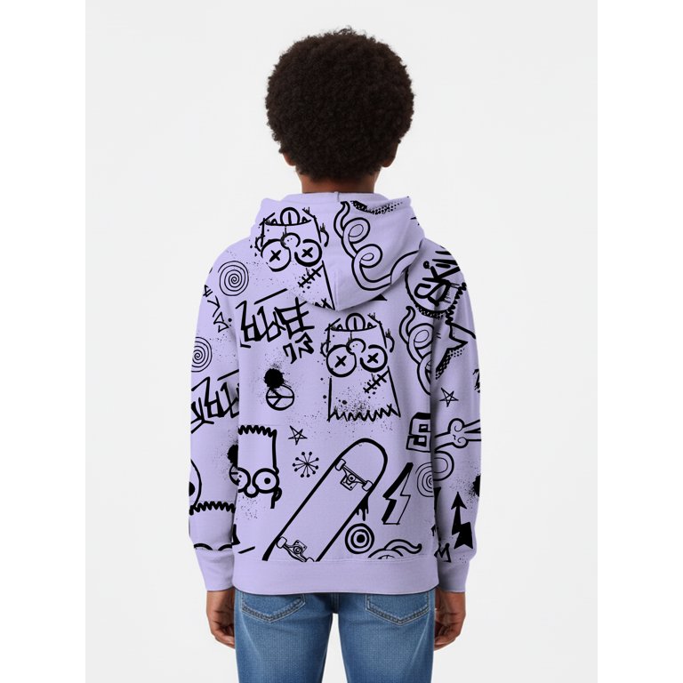 The Simpsons Boys Bart Graffiti Graphic Hoodie photo 3