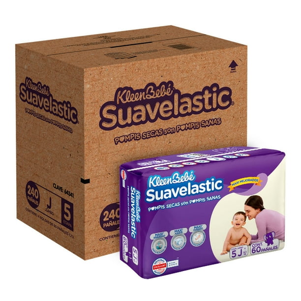 Pañal Desechable Kleenbebe Suavelastic Etapa 5 (60x4) 240pz