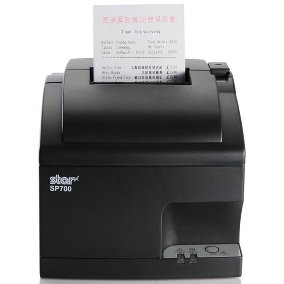 Restored Star Micronics SP742 9-Pin Impact Kitchen & POS Receipt Printer, High-Speed Dot Matrix Restaurant Printer (Refurbished)
