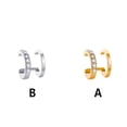 thumbnail image 2 of Minnieouse Pendientes redondos de diseño Simple para mujer, pendiente de Clip para banquete, pendiente de doble capa para mujer, clip para oreja Type3 NO3, 2 of 6