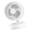 thumbnail image 2 of Desk Fan USB Recharge Air Circulation Quiet Portable Table Fan for Student Dormitory Home White Moving Head Type, 2 of 10
