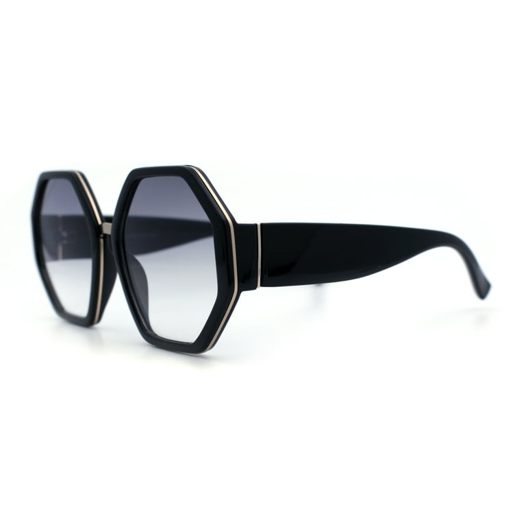 ★HANGLE EYEWEAR★ Round Geek Chic Sunglasses Black Green Hy ☆HANGLE EYEWEAR☆ Round Geek Chic Sunglasses Black Green Hy