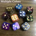thumbnail image 4 of Juego de dados de 6 caras de 16mm, 100/50/30/10 piezas, colores aleatorios, dados cuadrados de esquina redonda D6 para fiesta PRG, tablero de juego, enseñanza de matemáticas, 4 of 4