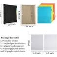 thumbnail image 2 of Pivotable Refillable Notebook, 3 Ring Binder Notebooks 1 Inch, Notebook with Dividers and Pockets, Folder Notebook, Flexible Binder, Soft Binders 3 Ring, Foldable Binder- Pink, 2 of 6