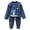 Dark Blue, variant on Mama's Boy Baby Clothes Bear Print Waffle Knit Long Sleeve Sweatshirt Jogger Pants Set Toddler Fall Winter Outfits Dark Green 3-4 Years