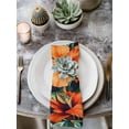 thumbnail image 3 of Cloth Napkins Set of 8 - 20x20 Inches, Burnt Orange Floral Washable Reusable Table Napkins, Tropical Botanical Leaves Floral Soft & Absortbent Dining Napkin for Party Wedding Hotel Restaurant, 3 of 8