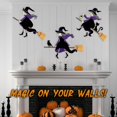 thumbnail image 3 of Decoración de Halloween Manortang de metal: bruja con escoba, 3 of 7