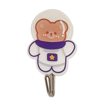 

Cute Bear Rabbit Hooks Creative Adhesive Coat Hook Heavy Duty Decorative Wall Hooks For Key Towel Backpacks Hat