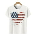 thumbnail image 4 of CHUANK Plus Hauts pour Femmes Chic Décontracté Col Rond Manches Courtes Chemises et Blouses pour Femmes T-Shirts à Imprimé Papillon du 4 Juillet pour Femmes Tunique Graphique Patriotique Tendance Haut d'Été Plage, 4 of 5