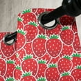 thumbnail image 3 of Ambesonne Fruits Grommet Curtain, Yummy Strawberry Botany, 50" x 108", Hunter Green and Red, 3 of 6