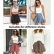 thumbnail image 4 of Pantalones cortos LOMMON Shorts de chifón casual de verano para mujer, azul, 4 of 4