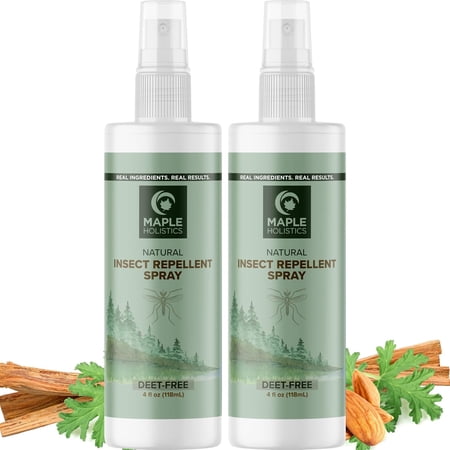Natural Bug Repellent Spray for Body - DEET Free Kids & Adults Ticks Mosquitoes Insects Made with Citronella Rosemary Lemongrass Light Scent Vegan Cruelty (8 Fl Oz)
