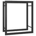 thumbnail image 1 of Soporte para leña VidaXL, acero negro, duradero, 1 of 7