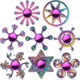 thumbnail image 1 of Finger Spinners Lewtemi Rainbow Metal, 8 piezas, para adultos, 1 of 7